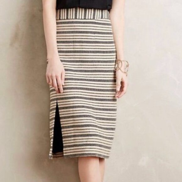 Anthropologie Maeve Marin Striped Skirt (size 8P) - Picture 1 of 4